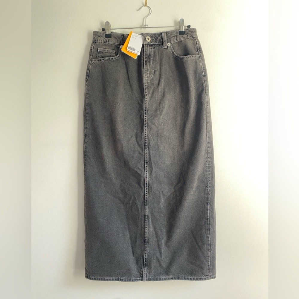 H&M Charcoal Denim Skirt